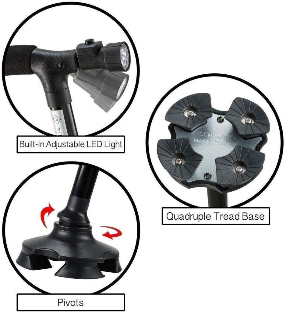 Walking stick With LED Torch