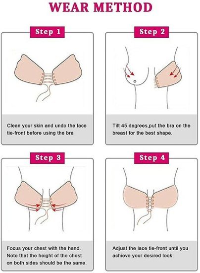 Stripless Silicone Padded Bra 1 pcs