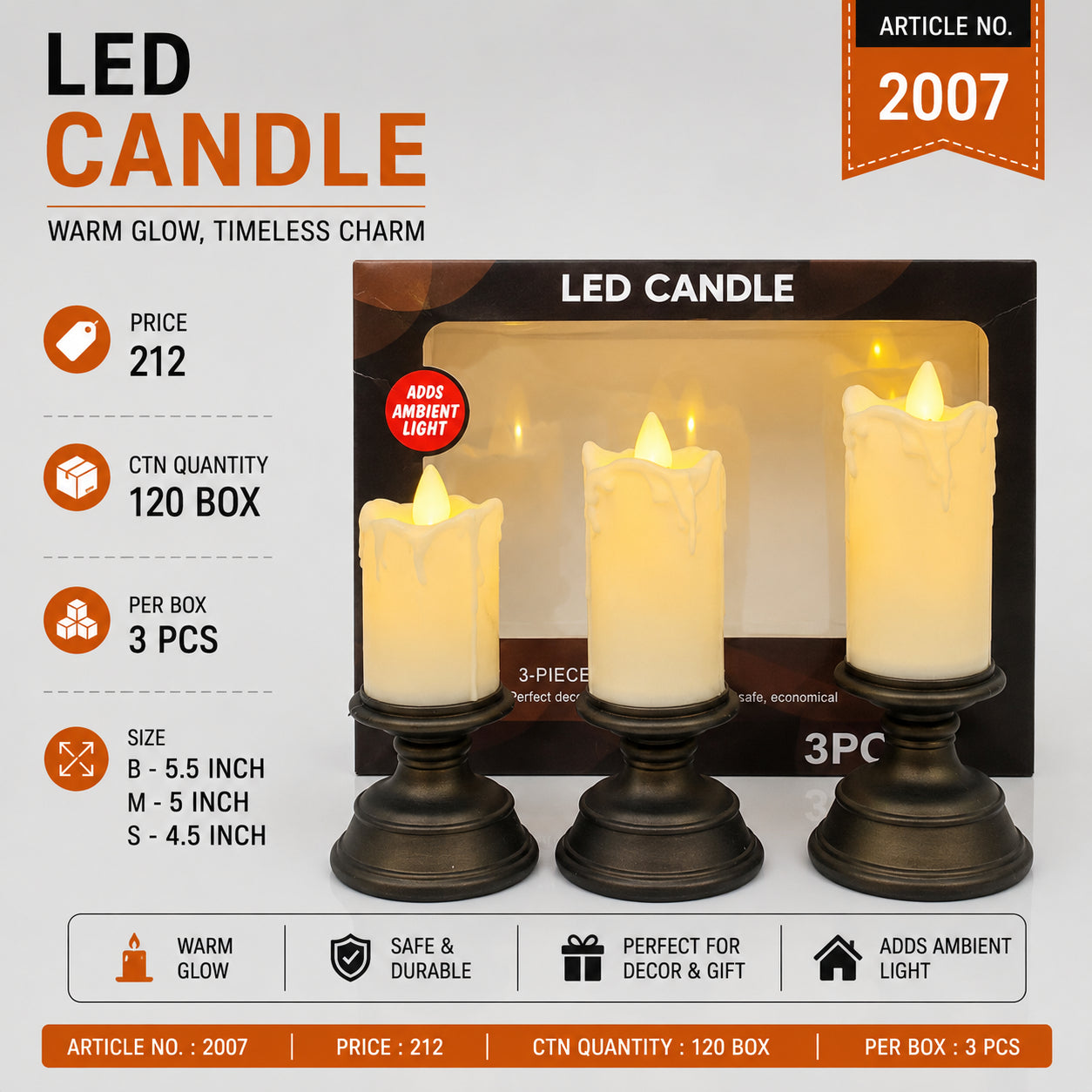 2007 (120) (3PC SET)-CANDLE