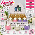 Fluted Glass Scented Wax Candle Pack of 12
