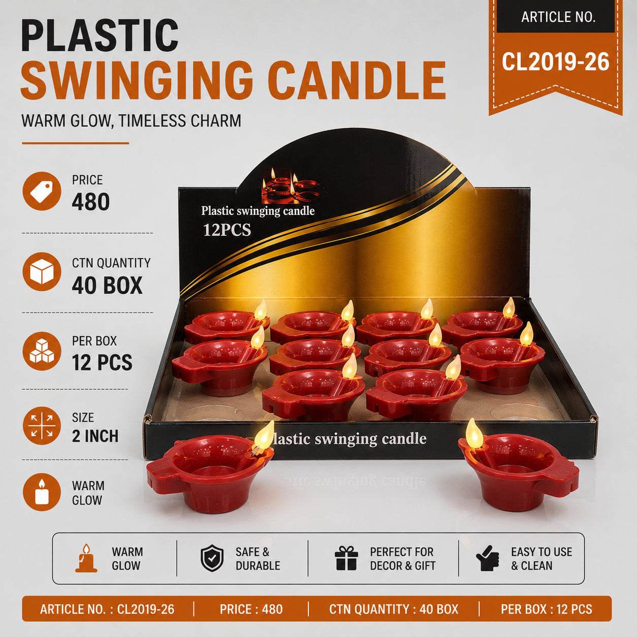 CL2019-26(40)(12PC BOX)-LED CANDLE