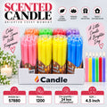 Colorful Scented Taper Candles Pack of 24