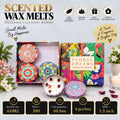 Floral Patterned Wax Melt Candle Gift Box Pack of 12
