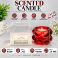 Red Bubble Glass Scented Candle Pack of 3