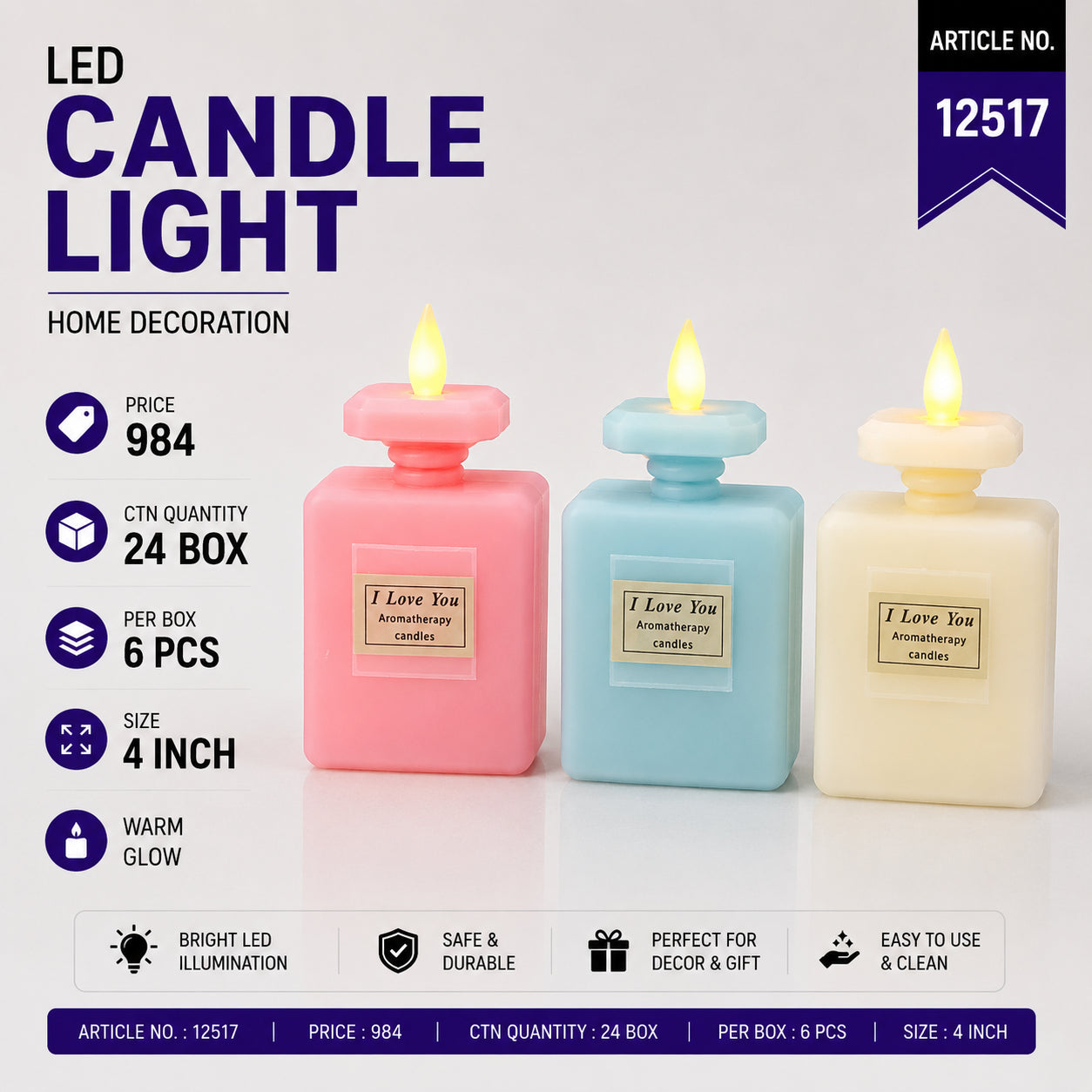 12517 (24)(6PCS/1BOX)-CANDLE