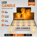 Lotus Crystal LED Candle Pack of 24