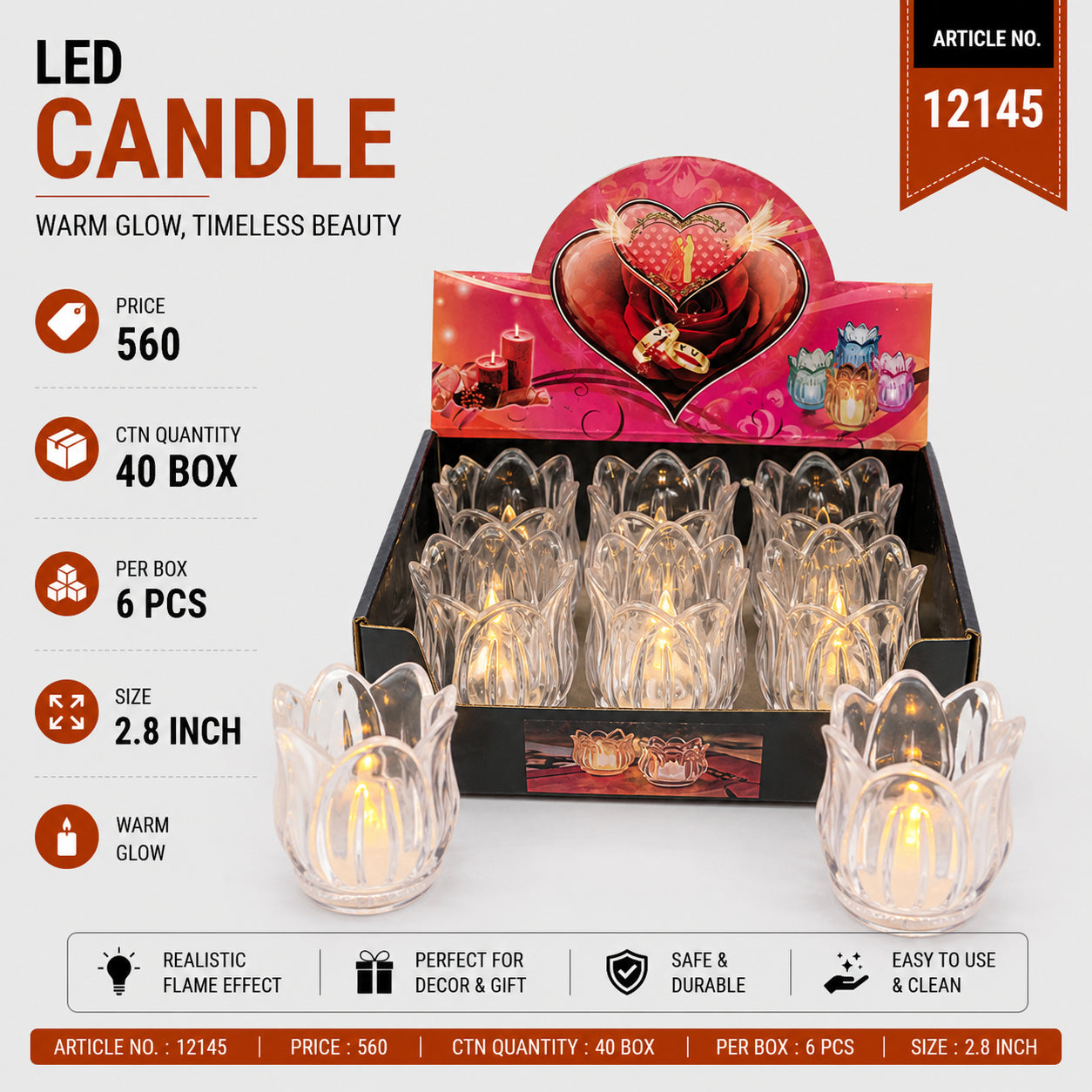 12145 (40) (6PC BOX)-CANDLE