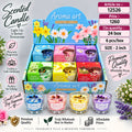 Floral Scented Candle in Glass Jar Pack of 12