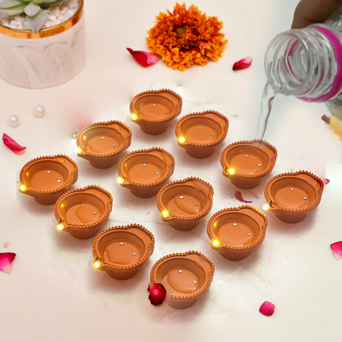 Water sensor diya for Diwali decoration and pooja