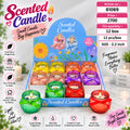 Assorted Colored Scented Glass Jar Candles Pack of 12