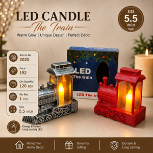 Train-Shaped LED Candle Pack of 3