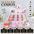 Handmade Floral Scented Wax Gel Candle Pack of 24