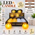 Ribbed Spherical LED Candle Pack of 24