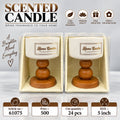 Scented Ceramic Candle with Wooden Stand Pack of 3