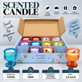 Colorful Glass Goblet Scented Candle Pack of 24