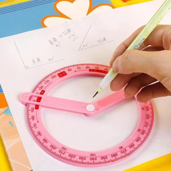geometric 360 degree rotating ruler