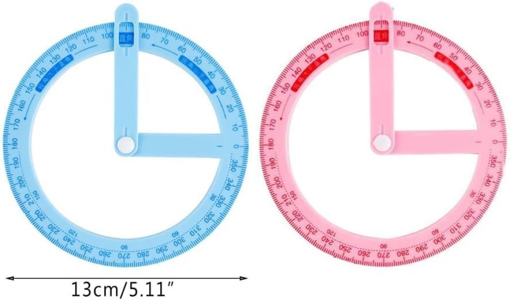 geometric 360 degree rotating ruler
