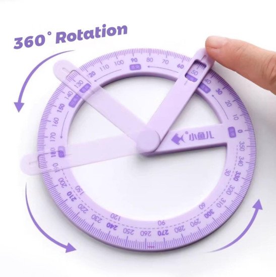 geometric 360 degree rotating ruler