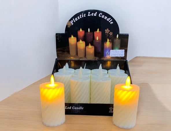 Designer Led Candle 12 Pcs Box 4.5 Inch