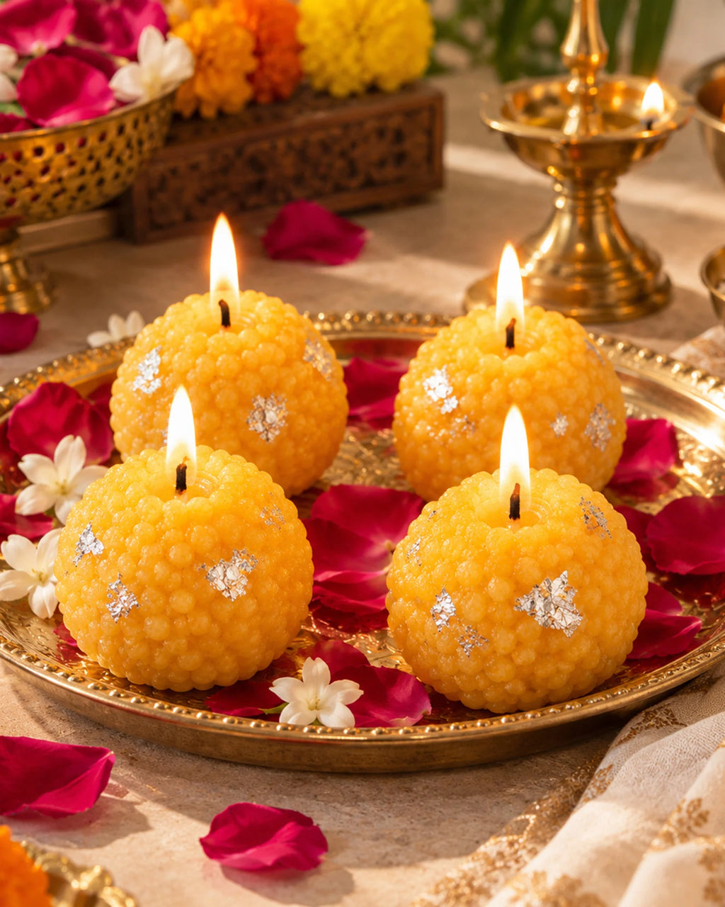 Laddu Candles Pack of 4