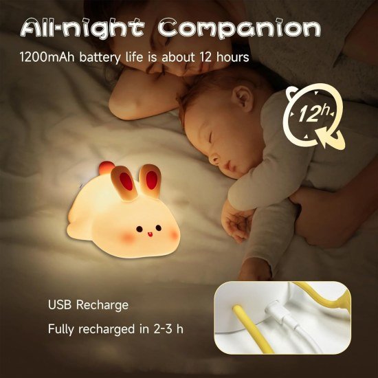 silicone rabbit lamp