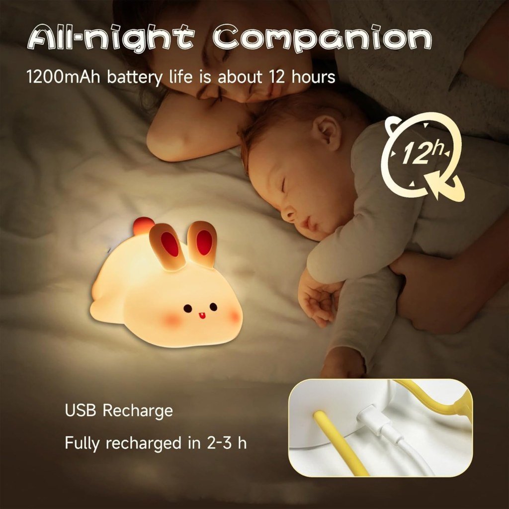 silicone rabbit lamp