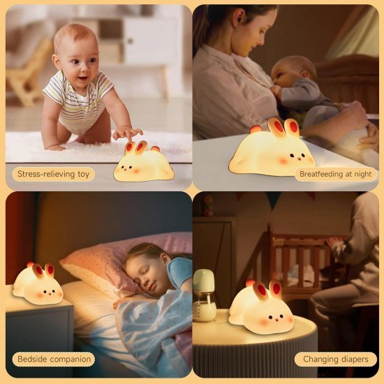 silicone rabbit lamp